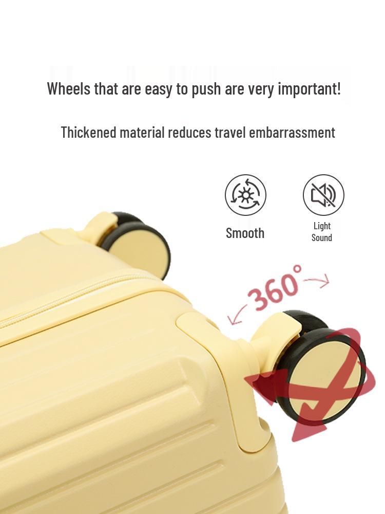 20-inch & 24-inch Silent Wheel Suitcase Set with Lock - Large Capacity Travel Trolley for Students
