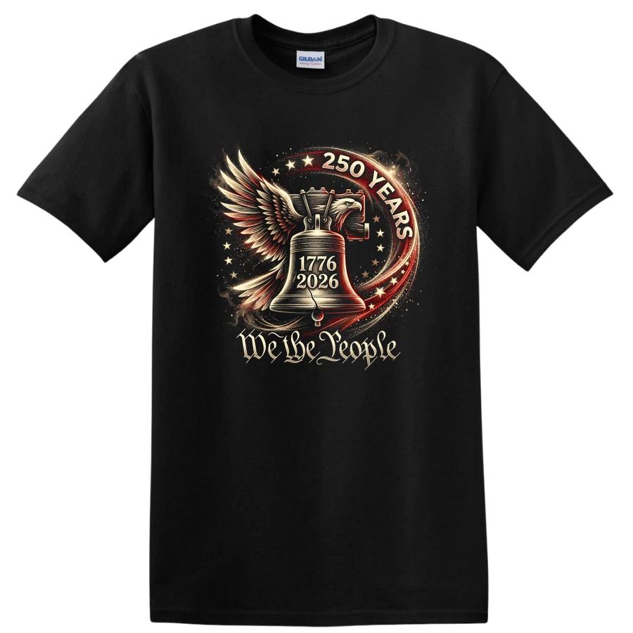 USA 250 Anniversary Liberty Bell Eagle We the People T Shirt Vintage Tee L