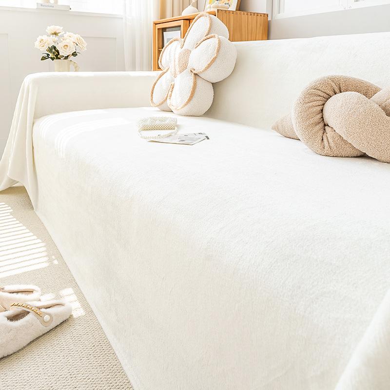 INS Cream Puff Plush Sofa Towel Living Room All-Inclusive Universal Sofa Cover Woolen Blanket Blanket Non-Slip
