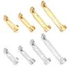 10-20pcs/Lot 316 Stainlesss Steel Brooch Base Pins Clasps 17 19 25 32mm With 2 Hole For Women DIY Jewelry Making Findings