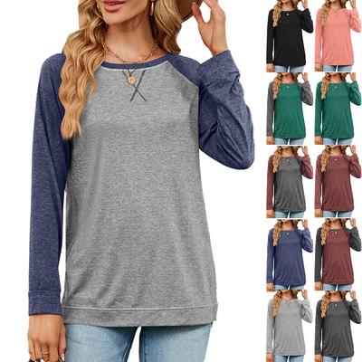 Ladies Long T-Shirts Loose Fashion Round Neck Ladies Tops Versatile Casual Ladies Shirts