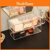 Acrylic Rectangular Desktop Storage Box With Lid For Jewelry And Makeup Organizer