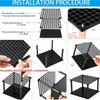 Large Capacity Clear/Black Acrylic Pen Holder For Artists Crafters With 96 Hole Easy Assembly Multipurpose Pen Holder
