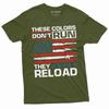 Men's US Patriotic T-shirt This Colors Dont Run Pro Gun 2nd Amendment Tee Shirt Constitution USA Flag Colors Tee
