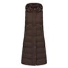Women’s Coats Hooded Sleeves Long Style Solid Color Vest Quilted Jacket Autumn Winter Thick Warm Outer Wear