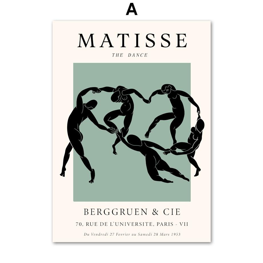 Abstract Matisse Dance Plants Leaf Lines Posters And Prints Canvas Painting Nordic Wall Art Pictures For Living Room Decor