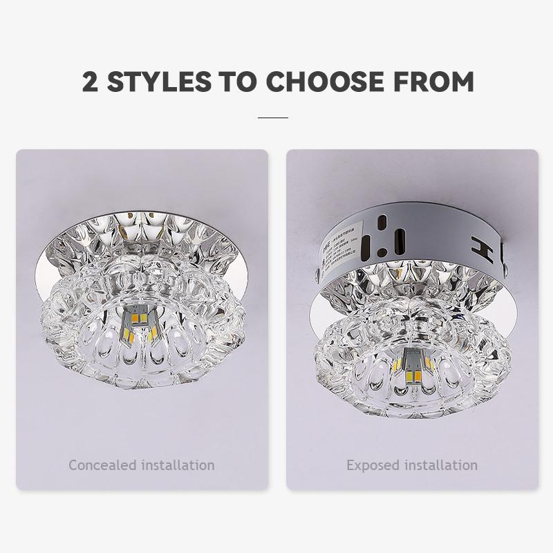 Aisle Flush LED Ceiling Lamp Living Room Crystal Corridor Aisle Lights LED Ceiling Lights