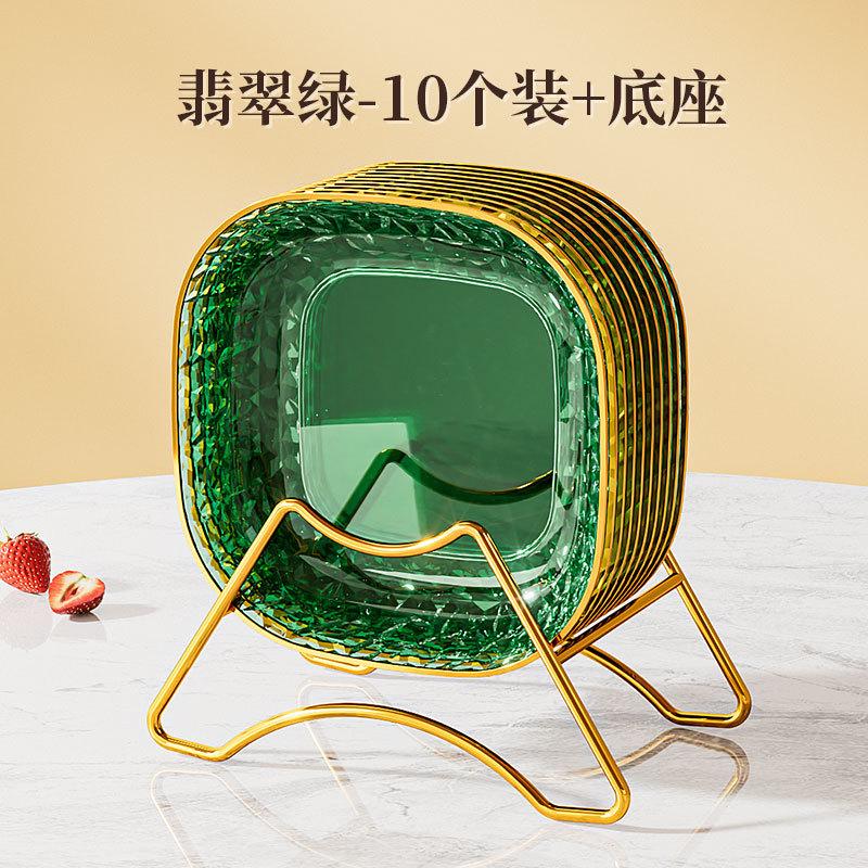 Spit Bone Plate Household Food Grade Snack Plate Fruit Plate Light Luxury Dining Table Garbage Residue Plate High-Grade Small Plate Plate