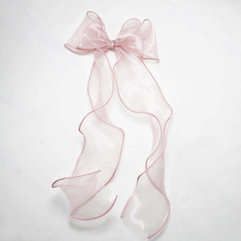Lystrfac New Style Lace Bow Long Ribbon Hairpin for Women Wild Cute Girl Hairclips Fashion Braid Hairgrips Hair Accessories