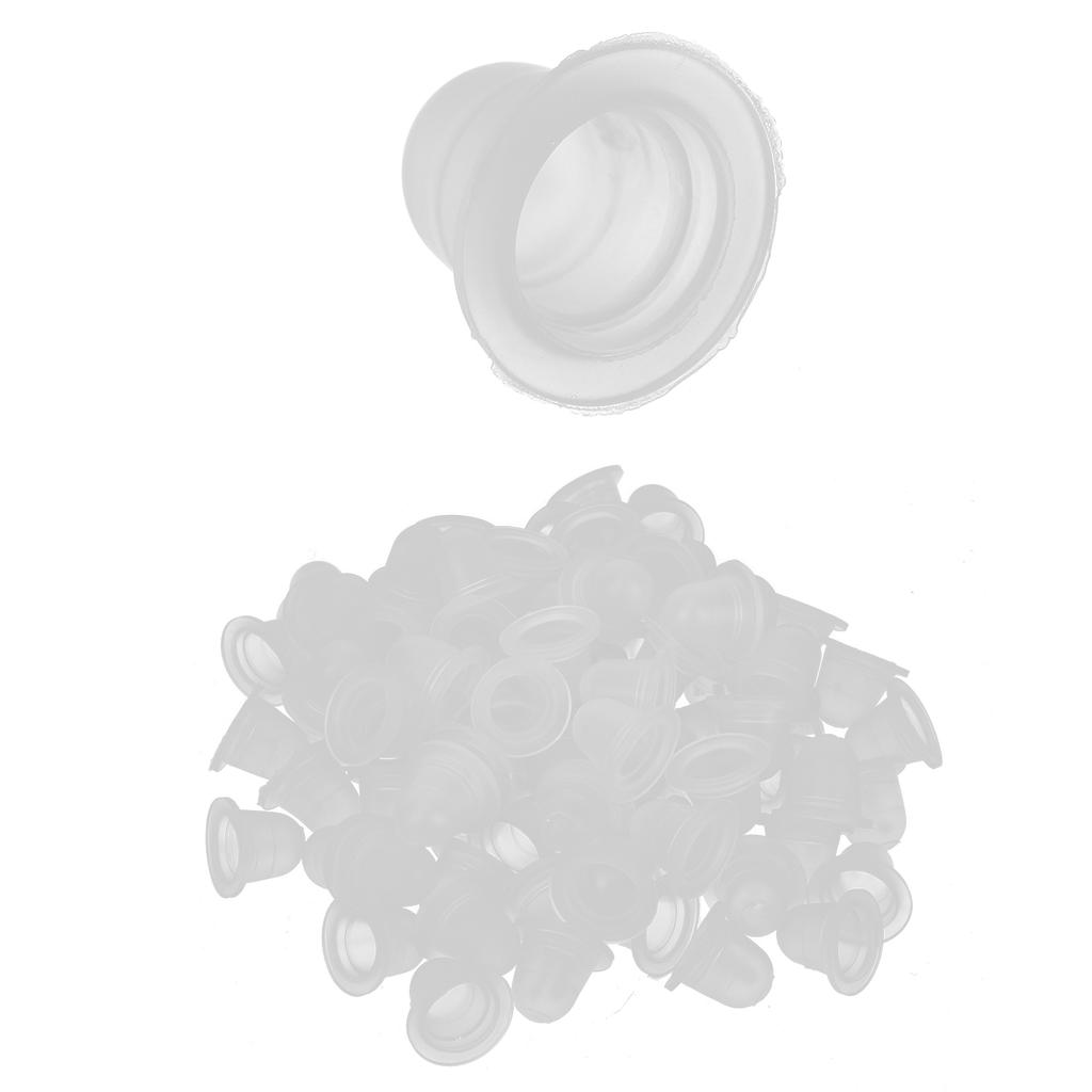 100pcs Disposable Tattoo Ink Cups Silicone Microblading Pigment Caps for Permanent Makeup