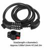 Durable 5-Digit Code Bike Lock with Mounting Bracket 1.2M Length Mountain Bicycle Lock Resettable Easy To Use Coded Lock Cycling