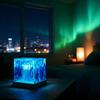 Aurora Projector Night Light Ambient Lighting with Remote Control Rechargeable Portable Water Ripple Effect LED Lamp for Bedroom Living Room