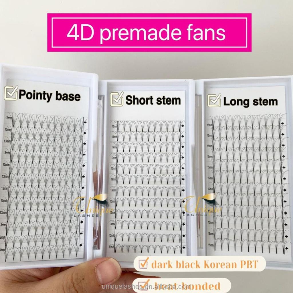 Unique Lashes Premade Fans 2D 3D 4D 5D 6D 7D 8D 9D 10D 0.05 0.07 0.10MM C CC D DD L M Curl Short Stem False Eyelash Extensions