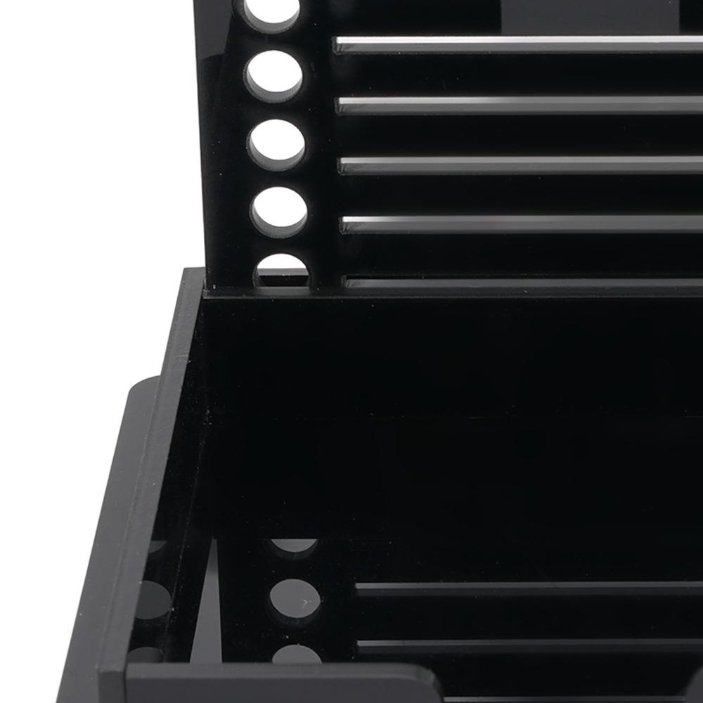 Black Memo Pad Organizer ABS Sticky Pads Dispenser Durable Notepad Holder Office Desk