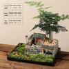 New Zen Bonsai Ornaments for Living Room or Office - Porcelain Micro-Landscape Decor for Bookcase and Desktop.