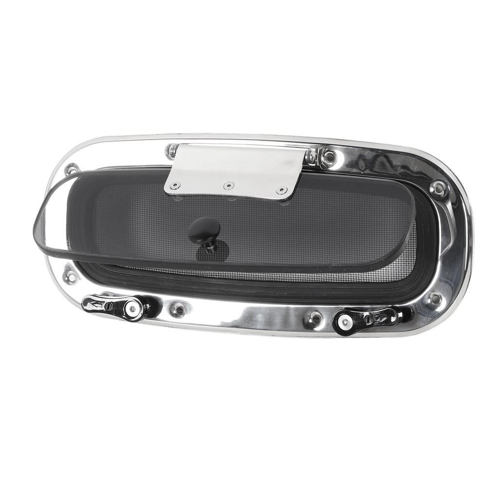 Boat Porthole Window 345x150mm   13.58x6in Internal Opening UV Proof Stainless Steel Hatch Portlight with Screen and