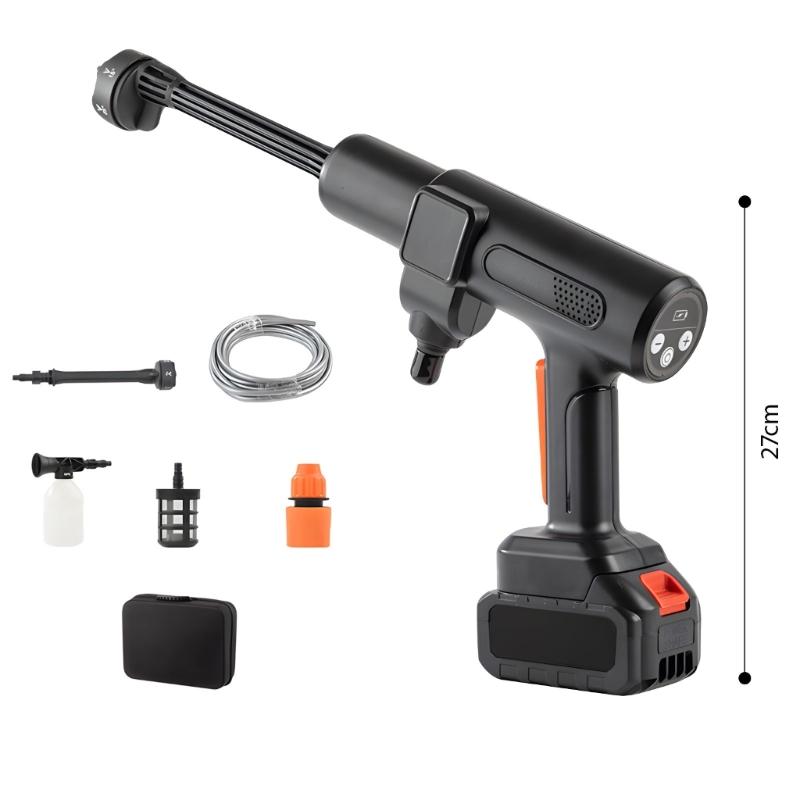 Battery Operated Brushless High Pressure Cleaner With Soap Dispenser And 180 Degree Rotating Nozzle For Car Home Garden Cleaning