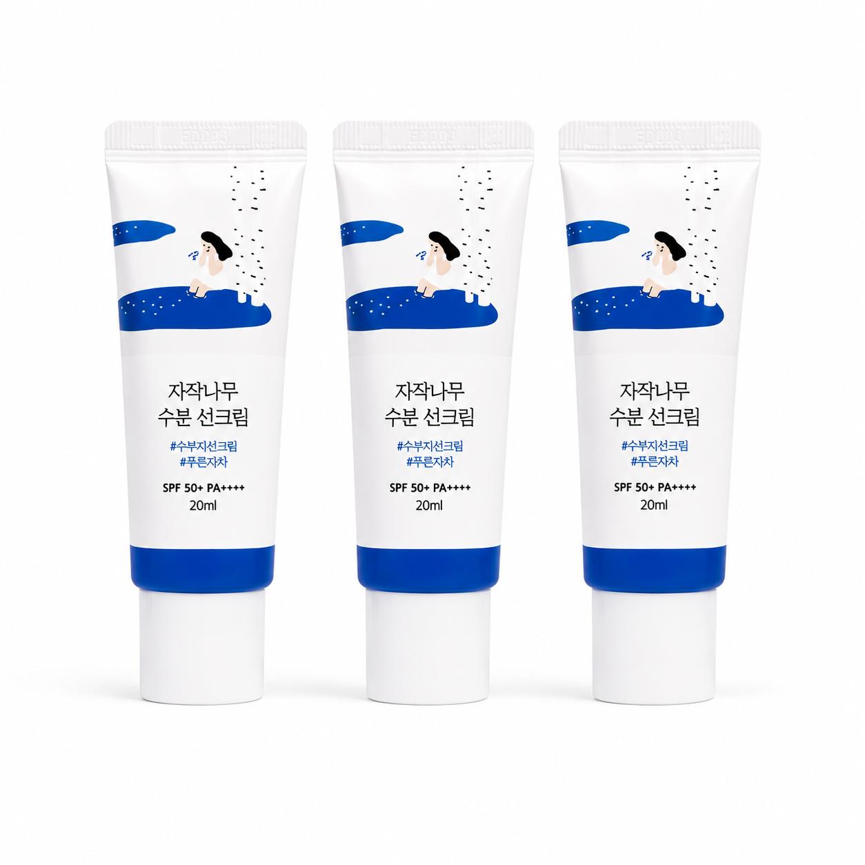 ROUND LAB Nawilżający krem przeciwsłoneczny z sokiem brzozowym SPF 50+ PA++++ (5 opcji) 20ml * 3 pcs
