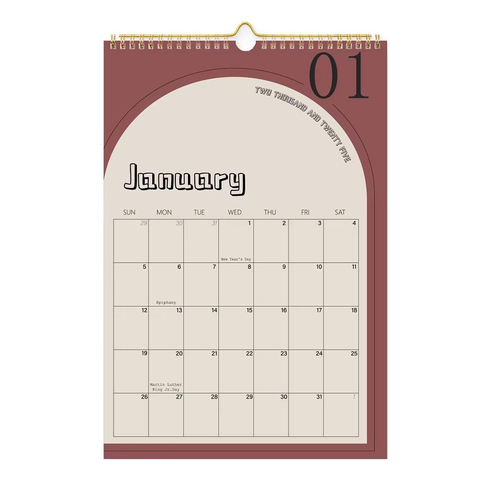 English Monthly Wall Calendar 18 Months Calendar Planner  Home Decoration