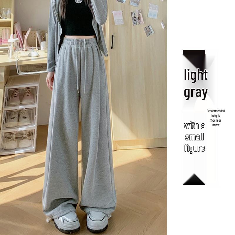 2024 Autumn/Winter Women's Mamba Cotton Sweatpants: Loose Wide-Leg, Cuffed, Straight-Leg Casual Sportswear