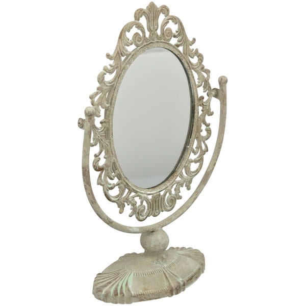 Standing Dressing Table Mirror with Carved Frame