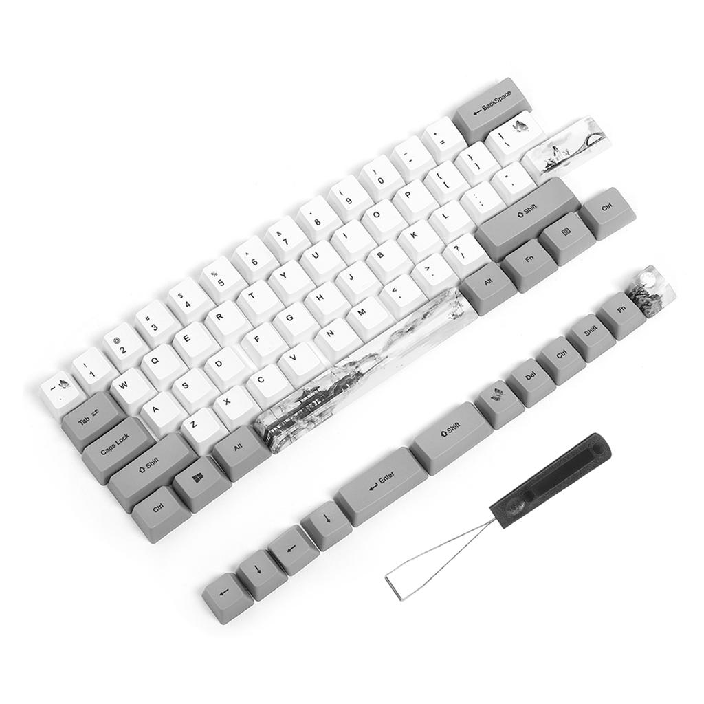 73PCs Sublimation Keycaps PBT Mechanical Keyboard Accessory PC Parts with Cute Pattern