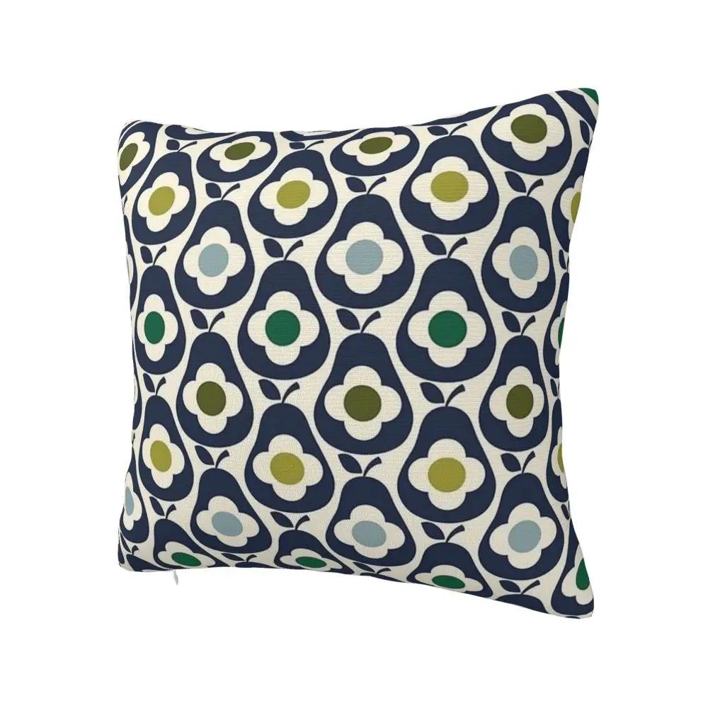 Orla Kiely Retro Flowers Pillowcase Double-sided Printing Fabric Cushion Cover Decor Throw Pillow Case Cover Home Square X