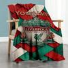 Liverpool Customize Text Blanket Cozy Personalized Blanket Soft Warm Cozy Suitable for Couch Home Decor Office Chair Bedding for All Occasions