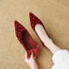 Fashion New Spring/Summer Cow Suede Women Pumps Shoes for Women Fashion Rivet Pointed Toe Loafers Shoes Women Low Heels Ladies Shoes