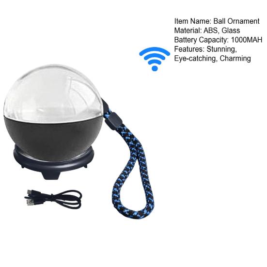 2.7" Memory Sphere Lamp Christmas Clear Ball Video Player 3D Memory Orb Lamp Personalized Uploadable Videos Photos Gifts for Christmas Anniversary