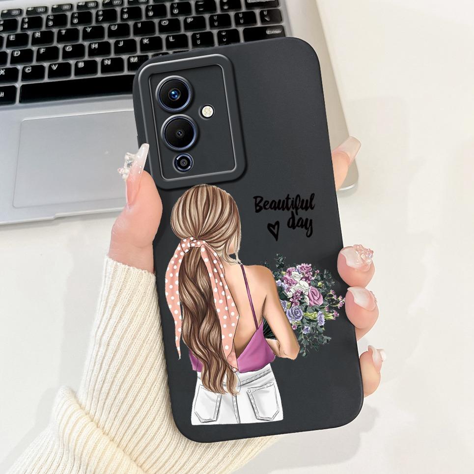 For Note 12 Pro 5G Inifinix Back Cover Infinix Note12 12Pro X671B Funda Flower Butterfly Women Fashion Phone Case Soft Silicone