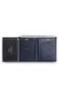 Guard Navy Blue Leather Men's Wallet with Cross Card Compartment