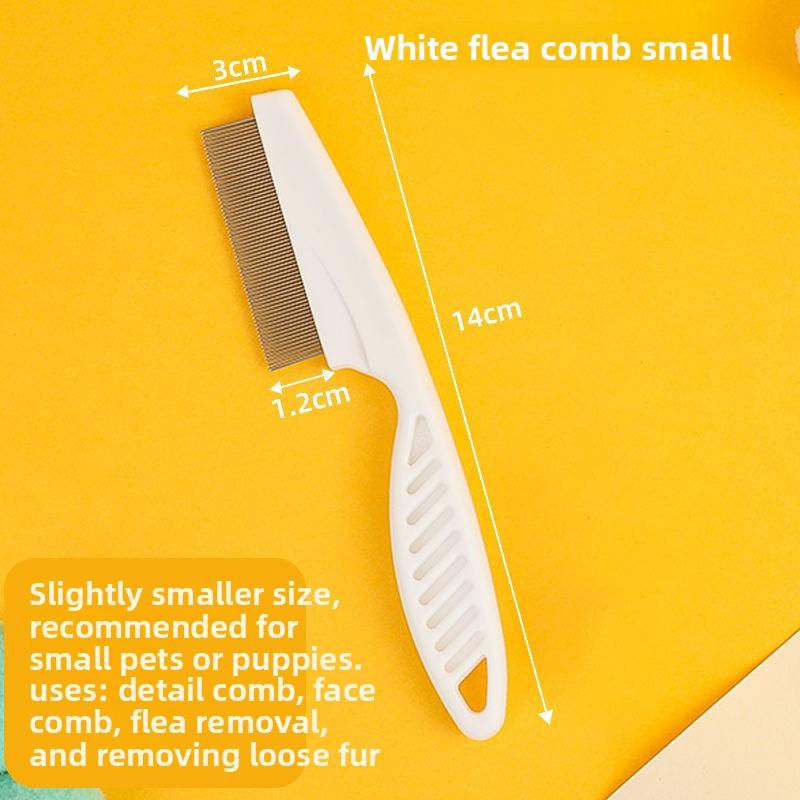 Pet flea comb dense teeth row cat dog hair face comb clean face needle comb pet supplies
