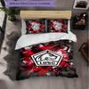 LOSC Lille FC Themed Bedding 3Pcs Duvet Cover Set Decorative Bed Linen For Teen Room Home Decoration