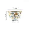 Flower Pattern Ceramic Plates Home Porcelain Tableware Exquisite Fruit Salad Plates Kitchen Accessories Dinner Plates and Dishes