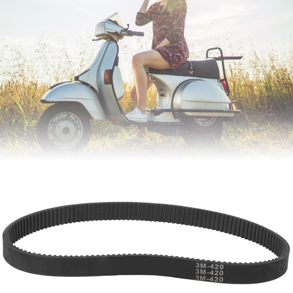 Rubber Driving Belt Bands Accessory 3 m‑420 for Electromobile Scooter Electric Bike Black