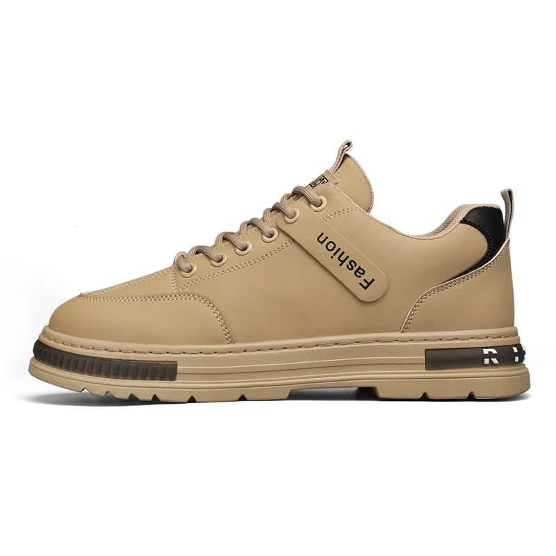 Fashion Casual Shoes for Men Breathable Work Fashion Sneaker Low Top Leather Flats for Male Formal Dress Walking Office Shoes