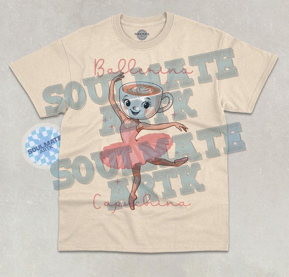 Ballerina Capuchina T- Shirt Funny Brainrot Italian Capuchina Graphic Joke Shirt M