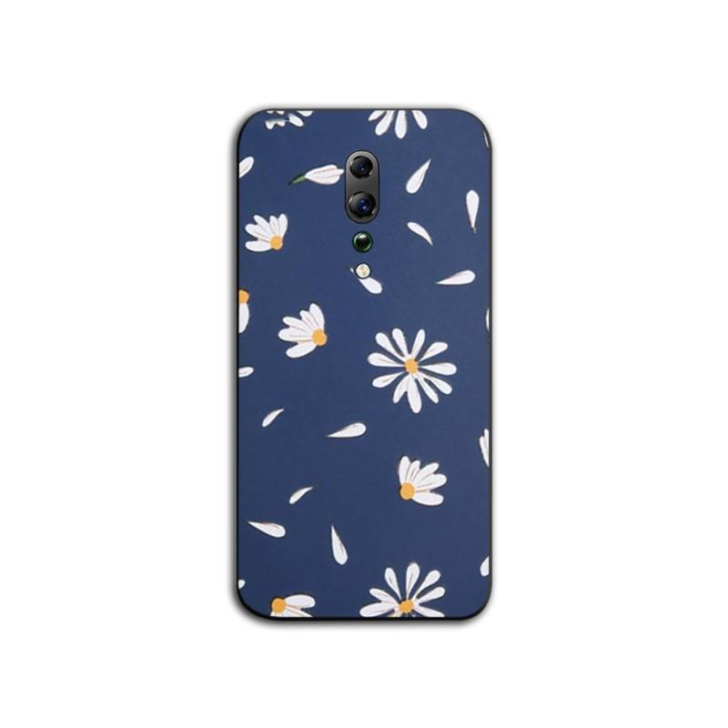 Flower Daisy Art Painting Phone Case For OPPO Find X5 X3 X2 A93 Reno 8 7 Pro A74 A72 A53 Soft Black Phone Cover
