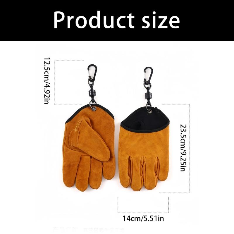 Heat Resistant Gloves For Industrial Work Camping With Leather Palms Flame Resistant Lining High Temperature Protections