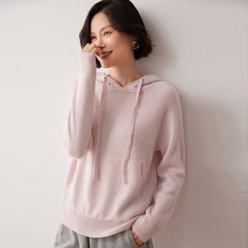 Fanzhen Women's Hooded Cashmere Blend Sweater