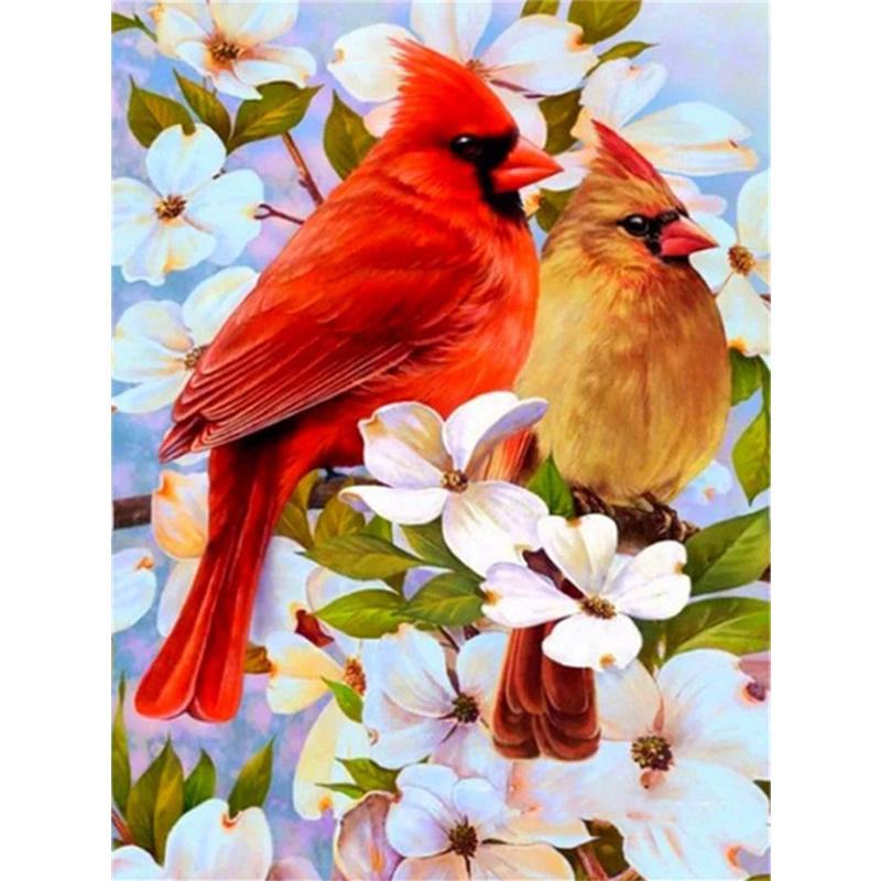 5d Diamond Painting Flower Birds Full Square/Round Diamond Embroidery Cross Stitch Peony Mosaic Needlework Home Decor Kits