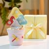 4-teiliges Keramik-Messlöffel-Set, Löffelhalter in Blumentopf-Form mit Pilzlöffeln, Niedliches Küchenwerkzeug für Reis, Backen, Valentinstagsgeschenk für sie