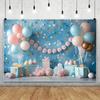 Decoración de Fondo para Fiesta de Cumpleaños Infantil Globo Nube Oso Arco Bebé Pancarta de Shower Accesorios para Estudio Fotográfico Venta al por Mayor
