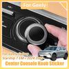 For Geely Galaxy Starship 7 EM-i 2024 2025 Car Center Console Knob Cover 3D Resin Button Protector Decoration Accessories Kit