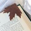 New Compact Alder Leaf-shaped Leather Bookmark Creative Retro Maple Leaf Book Marker for Home Study Reading Page Divider Clip