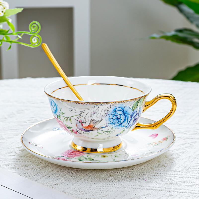 BRPfingstrosenblüte Keramik Kaffeekanne Teekanne mit Blumen Kerzenständer Muttertopf Englischer Stil Schwarztee Tasse Kaffeetasse HausgeschenkEY