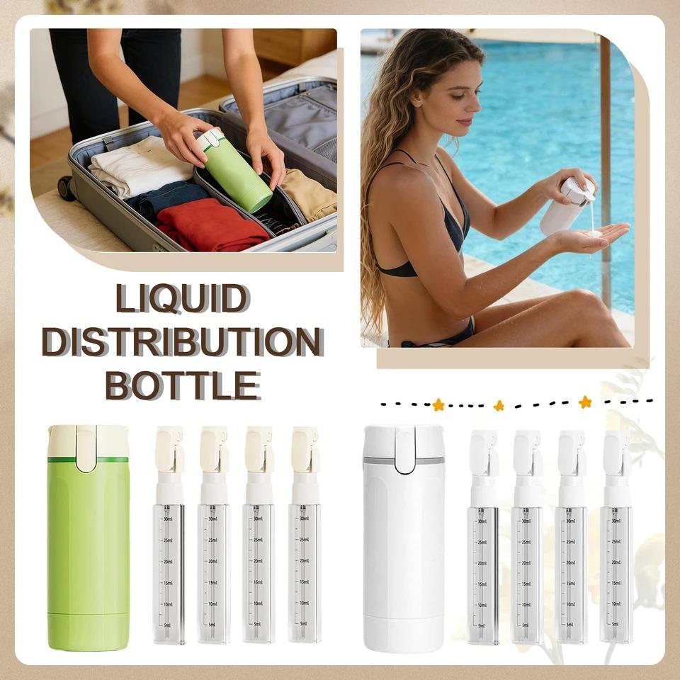 4-in-1 Reise-Spender Tragbare Reiseflaschen Auslaufsicher Auslaufsicherer Reisebehälter Für Parfüm Shampoo Spülung Lotion