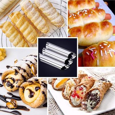 6/12/15 Pcs Cannoli Forms Cake Horn Mold Stainless Steel Cannoli Tubes Shells Cream Horn Mould Pastry Baking Mold