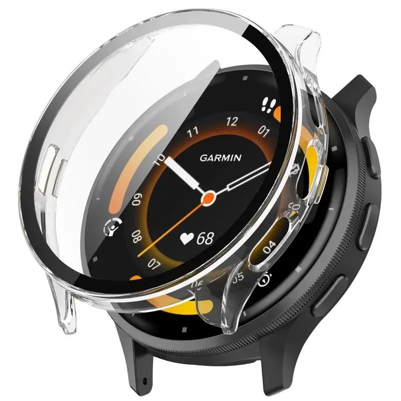 Tempered Glass Case For Garmin Venu 3 3S Smart Watch  Protective Cover Bumper Venu3 Venu3S Screen Protector Shell Accessories For Garmin Venu 3S прозрачный